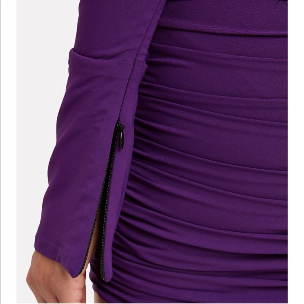 NWT Ronny Kobo Mariana Mini Purple Dress Draped Size M - Picture 7 of 13